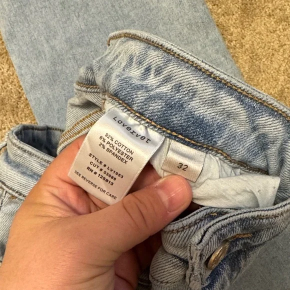 Lovervet Light Blue Distressed Women's Jeans - Picture 4 of 5